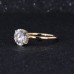 14K Yellow Gold with Hidden Halo Moissanite Solitaire Ring