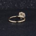 14K Yellow Gold with Hidden Halo Moissanite Solitaire Ring