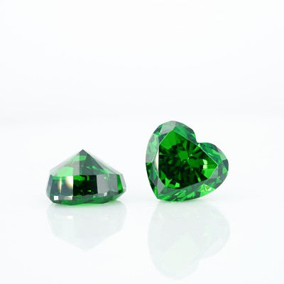 Green Color Crushed Ice Cut Cubic Zirconia 