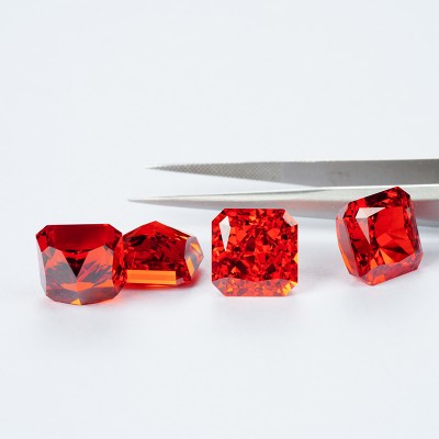 Padma Red Crushed Ice Cut Cubic Zirconia 