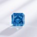 Dark Blue  Crushed Ice Radiant cut Cubic Zirconia 