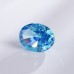 Dark Blue  Crushed Ice Radiant cut Cubic Zirconia 