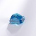 Dark Blue  Crushed Ice Radiant cut Cubic Zirconia 