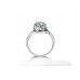 Starsgem Classic 18K DEF 1CT 6.5mm Round Brilliant Cut Moissanite Engagement Ring Fancy design for Women