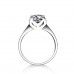 1.2 Carats  Round Brilliant  Cut Moissanite 18K White Gold Ring