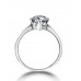 Starsgem 6.5mm EF round brilliant cut classic 4 rongs 18K moissanite wedding ring test positive VVS 1ct moissanite ring 