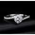 Starsgem 18K Romantic DEF Mosssanite Engagement Ring 6.5mm 1ct Moissanite Ring 