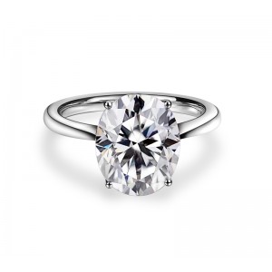 Starsgem 18K DEF 9*11MM Luxury Oval Cut Moissanite Engagement Ring VVS  Moissanite Ring for Women