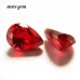 Pear Shape Lab Grown Ruby Gemstone for Jewelry Making
