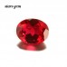 Oval Shape Lab Grown Ruby Gemstone