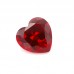 Heart Shape Lab Grown Ruby Gemstone