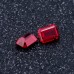 Octagon Shape Emerald Cut Lab Grown Ruby Gemstone