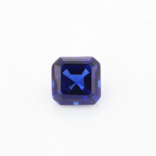 Octagon Shape Asscher Cut 9.5x9.5mm Blue Color Lab Grown Sapphire Gemstone
