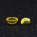 Flat Back Cabochon Cut Oval Shape Yellow Color Lab Grown Sapphire Gemstone