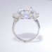Starsgem Fancy 14K Gold Fashion Design DEF 8*8mm main Stone and 5*5mm Side Moissanite Stone Engagement Ring For Couple