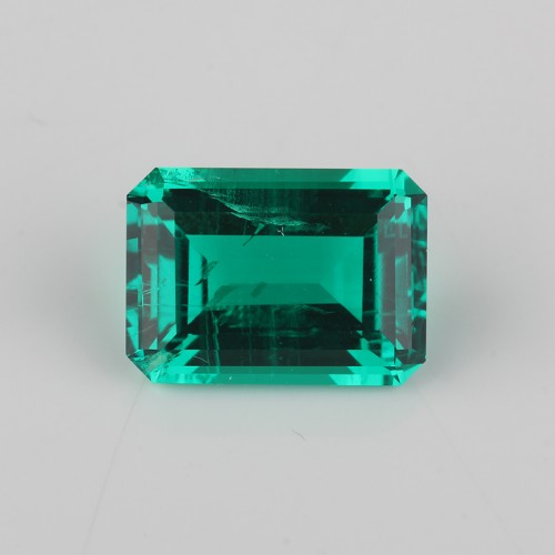 Octagon Emerald Cut Lab Grown Emerald Gemstones Columbia Green Color Loose Hydrothermal Emerald