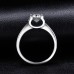 Starsgem S925 Silver High Quality VS 5mm 0.5ct F Moissanite Ring Fo Women