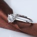 Starsgem S925 Silver 6.5mm 1ct F Round Brilliant Moissanite Fashion Ring