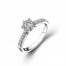 Platinum950 White Gold 6 Prong Elegant Moissanite Ring