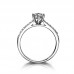 Platinum950 White Gold 6 Prong Elegant Moissanite Ring