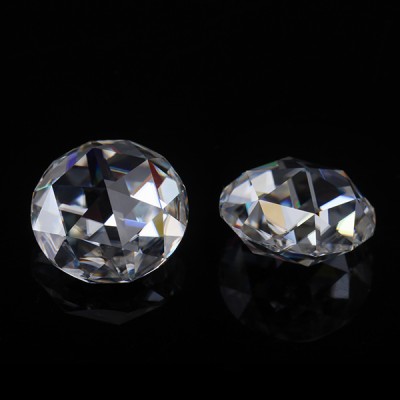 DEF Color Round Shape Double Rose Cut  Created Moissanite Loose Gemstone
